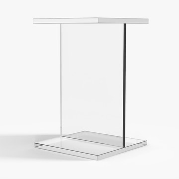 Thomas Modern Small Clear Acrylic Side Table for Couch