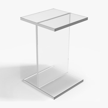 Thomas Modern Small Clear Acrylic Side Table for Couch