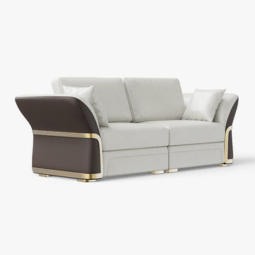 V, 3-Seater (2 Throw Pillows)