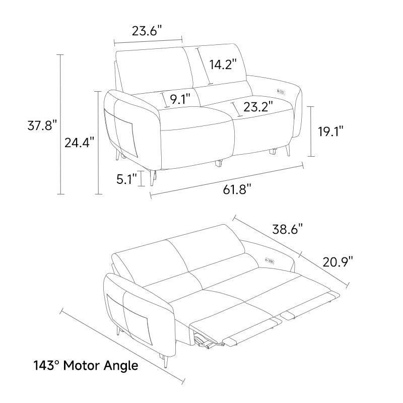  V,Loveseat