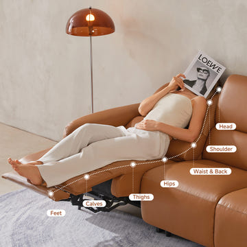 AeroStretch 3 Seater Power Zero Wall Recliner Sofa with Drop Down Table Tray