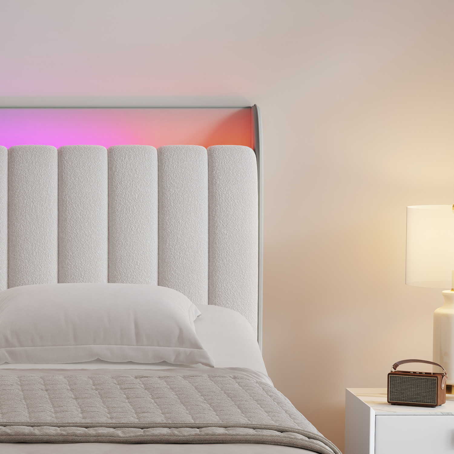 V,Bed & Headboard Set
