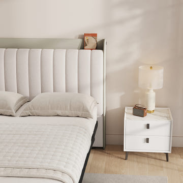 V,Bed & Headboard Set