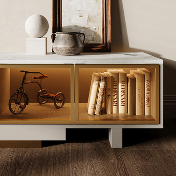 Eden Common Luxury Extendable TV Stand with Drawer and LED Lights