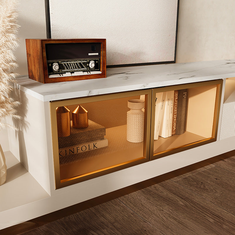 Eden Common Luxury Extendable TV Stand with Drawer and LED Lights