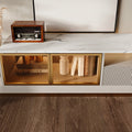 Eden Common Luxury Extendable TV Stand with Drawer and LED Lights