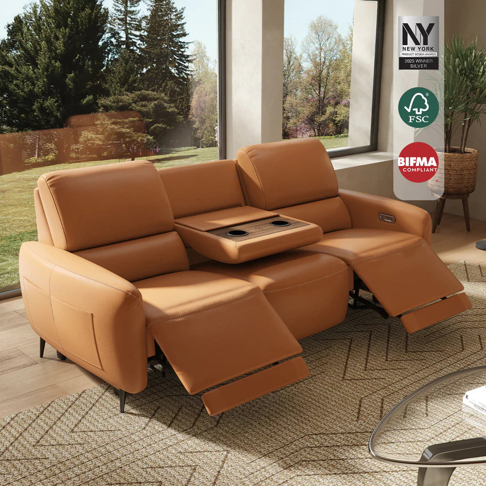 V,{Top-Grain Leather?3-Seat}