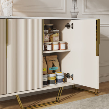 GlowStream Extendable TV Stand & Cassandra Sideboard Set