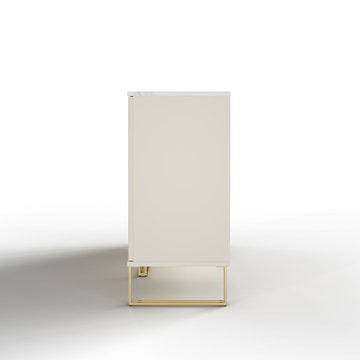 Cassandra Common Luxury 59.1 Inch White Sideboard Modern Buffet Table with Storage