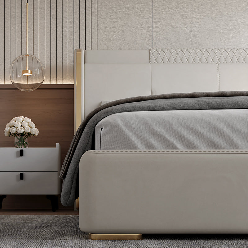 George Modern PU Leather Upholstered Bed--King Size