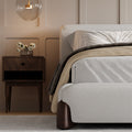 Miya Japandi Sherpa Bed with Extra-Thick Upholstered Headboard--King Size