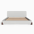 Miya Japandi Sherpa Bed with Extra-Thick Upholstered Headboard--King Size