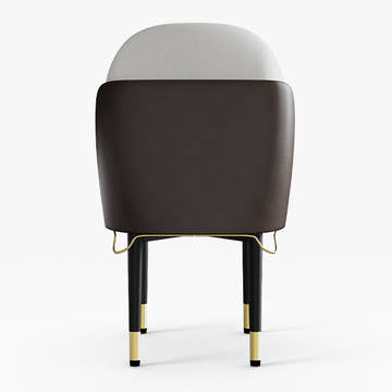 Jackson Modern Leather Set of 2 White Dining Chair with Black Metal Legs