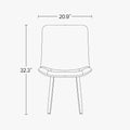 Kelly Nordic PU Leather Dining Chair with Metal Legs (Set of 2)