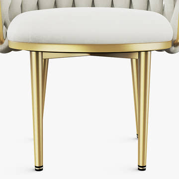 Eden Common Luxury Upholstered Dining Chair with Woven Padded Backrest (Set of 2)