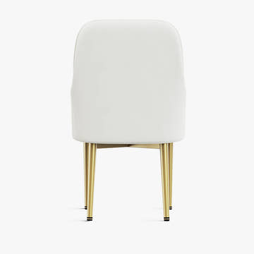 Eden Common Luxury White Dining Chair with Arms (Set of 2)