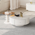 Elina Nordic Rotatable Nesting Coffee Table with Drawers