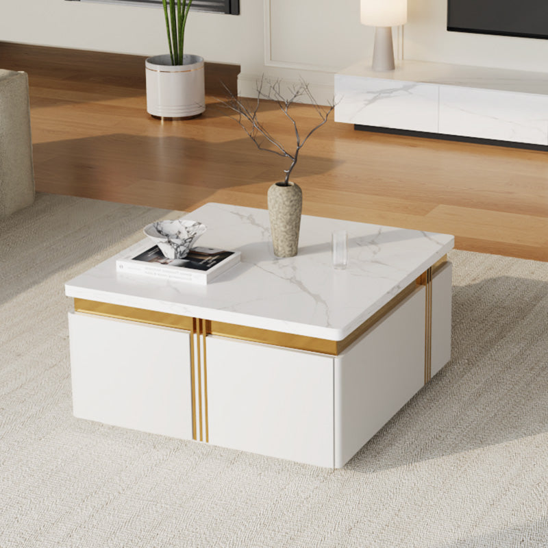 Sophie Common Luxury Square Coffee Table with Drawers