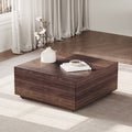 Miya Japandi Square Coffee Table with Drawers