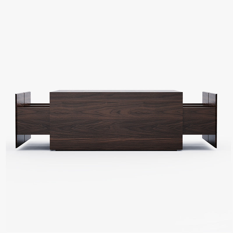 Miya Japandi Square Coffee Table with Drawers