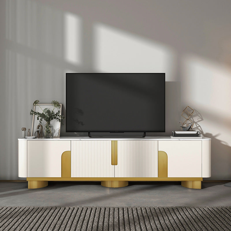 Elina Nordic Rounded-Corner TV Stand with Storage