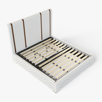 Cassandra Common Luxury PU Upholstered King Size Platform Bed Frame with Storage and Headboard