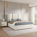 Cassandra Common Luxury PU Upholstered Bed with High Headboard — King Size