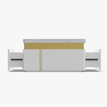 Sophie Common Luxury Small White Square Coffee Table with storage Drawers