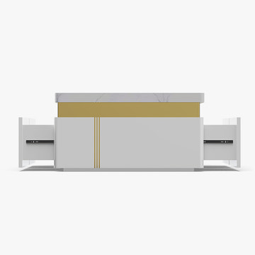 Sophie Common Luxury Small White Square Coffee Table with storage Drawers