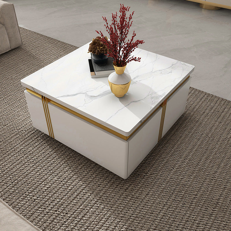 Sophie Common Luxury Square Coffee Table with Drawers