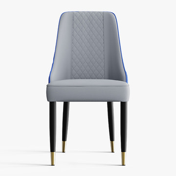 Thomas Modern Upholstered PU Leather Blue Gray Dining Chair Set 2