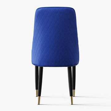 Thomas Modern Upholstered PU Leather Blue Gray Dining Chair Set 2