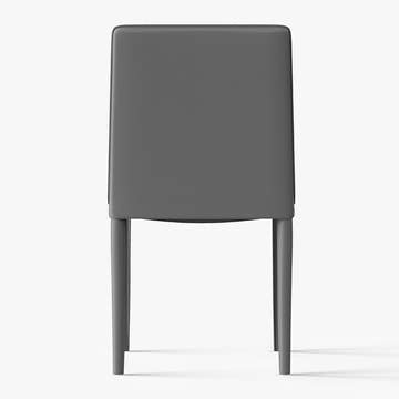 Thomas Modern Gray Upholstered Saddle Leather Set of 2 Dining Chair