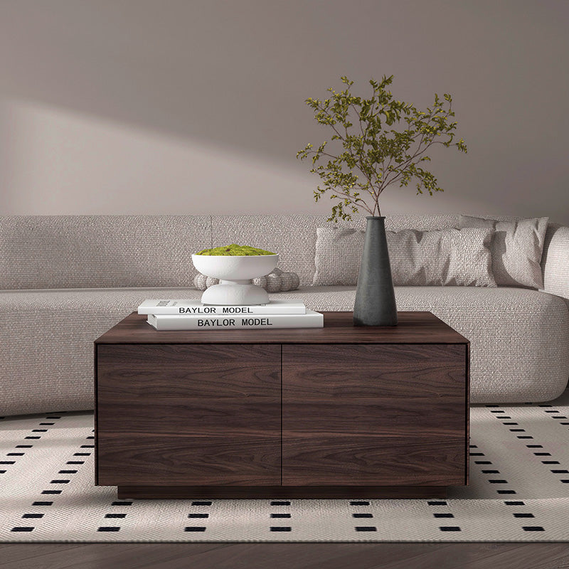 Miya Japandi Square Coffee Table with Drawers