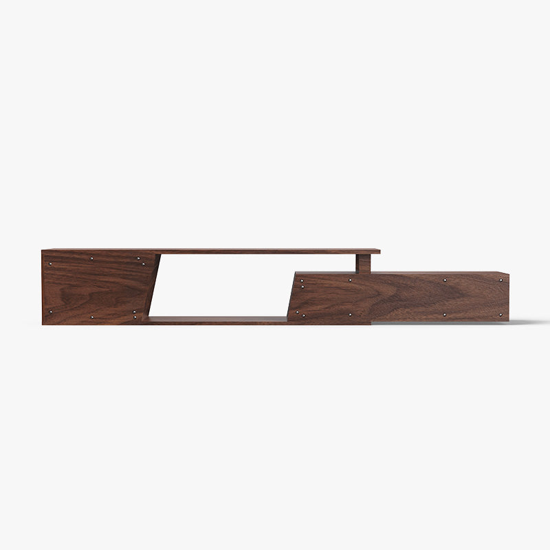 Japandi Extendable TV Console with Storage & LED Lights | Aliving Home