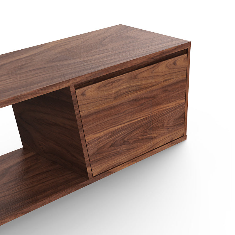 Japandi Extendable TV Console with Storage & LED Lights | Aliving Home