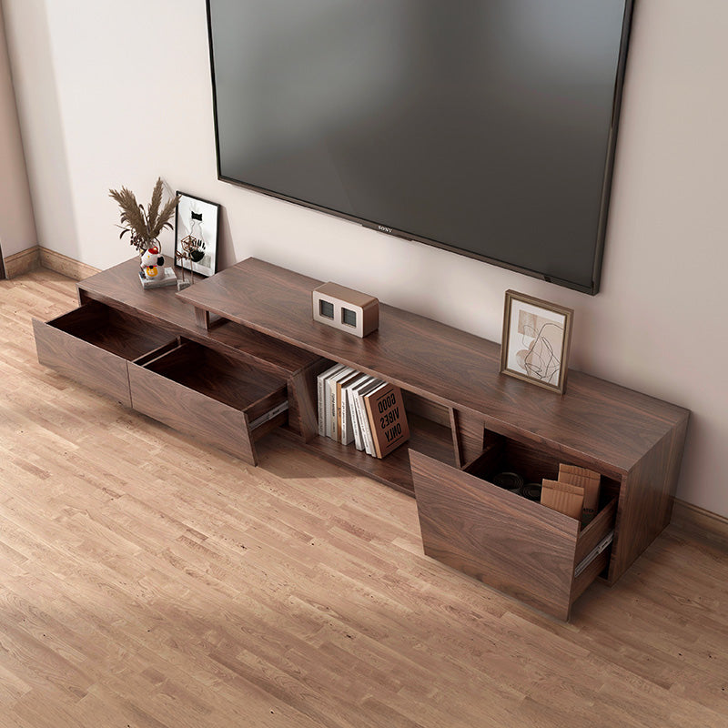 Miya Japandi Extendable TV Stand with Storage and LED Lights