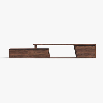 Miya Japandi Extendable TV Console with Storage and LED Lights