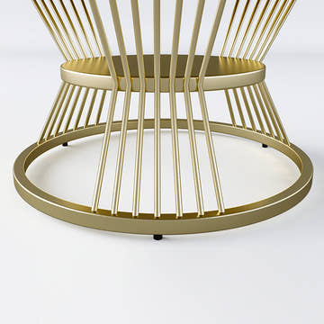 Eden Common Luxury Modern Round Nesting 2 Tier Coffee Table