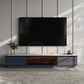 Thomas Modern LED Lights Black TV Stand with Drawers