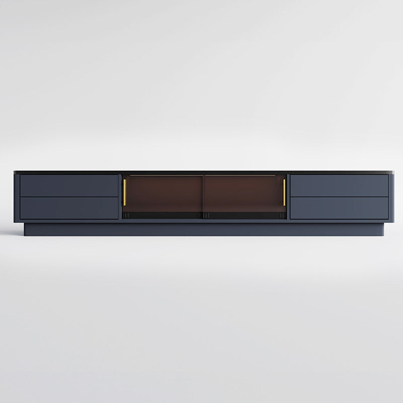 Thomas Modern LED Lights Black TV Stand with Drawers