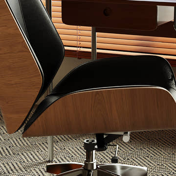 Miya Japandi PU Leather Counter Height Swivel Office Chair