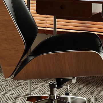 Miya Japandi PU Leather Counter Height Swivel Office Chair