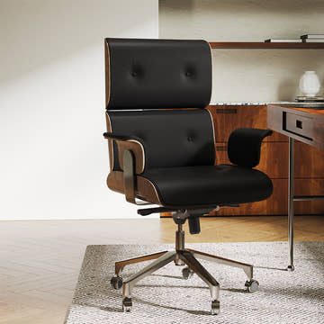 Miya Japandi Swivel Rocking Adjustable Height Office Chair