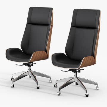 Miya Japandi PU Leather Counter Height Swivel Office Chair