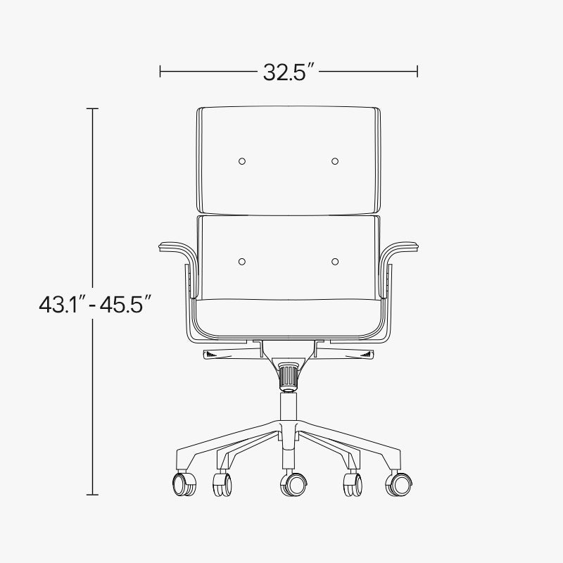 Japandi Swivel Rocking Adjustable Height Office Chair | Aliving Home