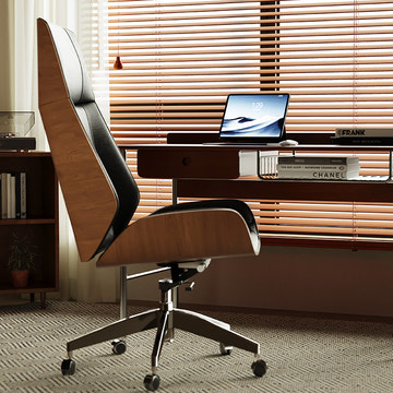 Miya Japandi PU Leather Counter Height Swivel Office Chair