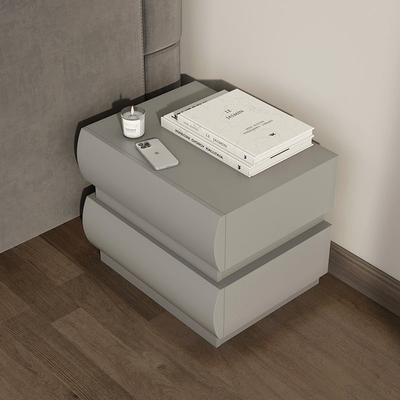 Kelly Nordic Smart Side Table with Built-in Power Strip and Drawers