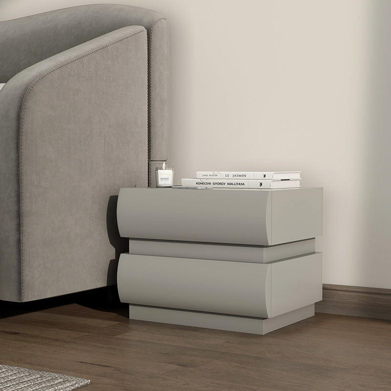 Kelly Nordic Smart Side Table with Built-in Power Strip and Drawers