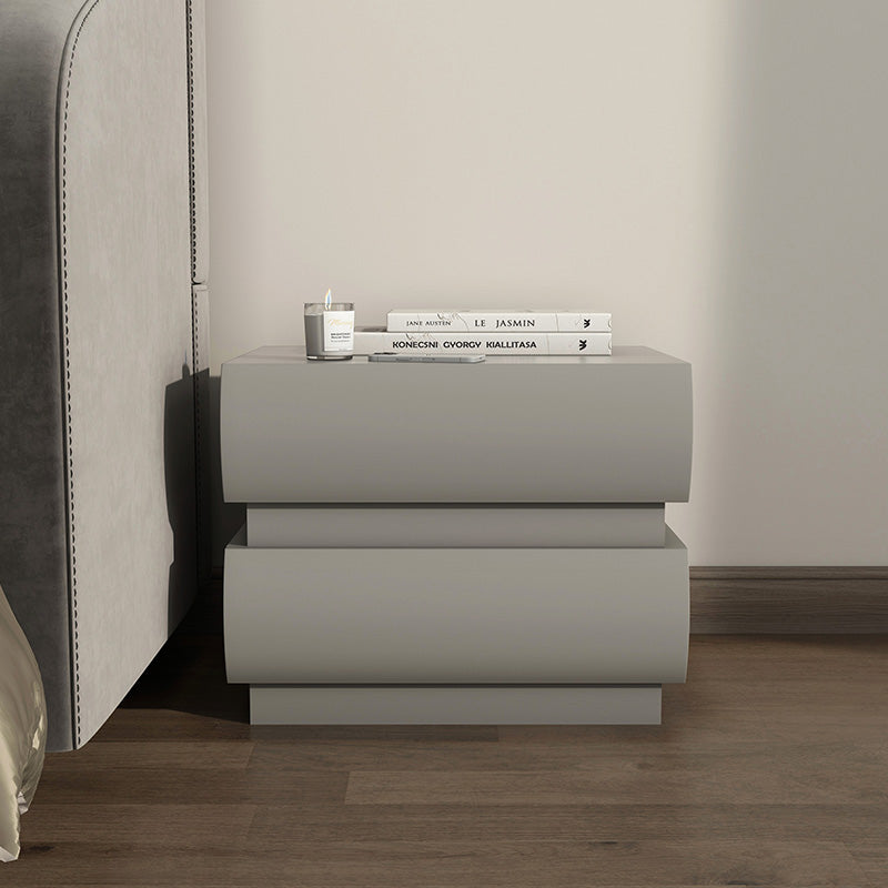 Kelly Nordic Smart Side Table with Built-in Power Strip and Drawers